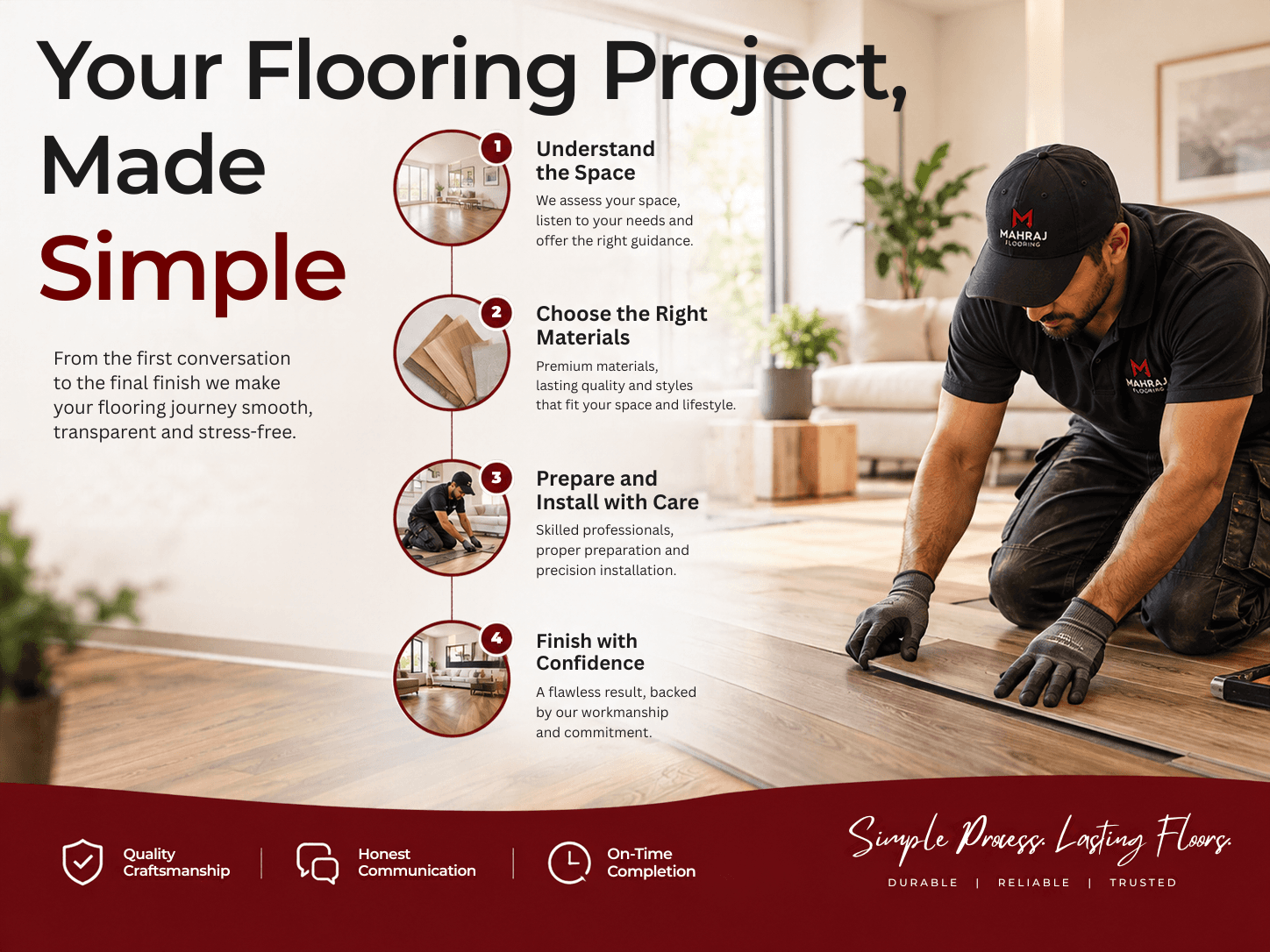Mahraj Flooring commercial project installation