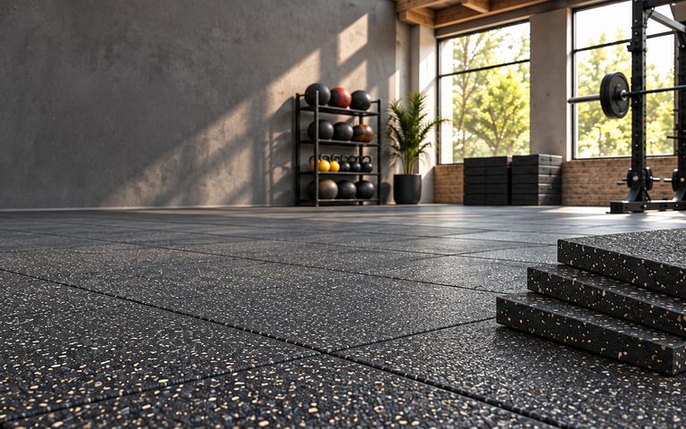 rubber floor tiles